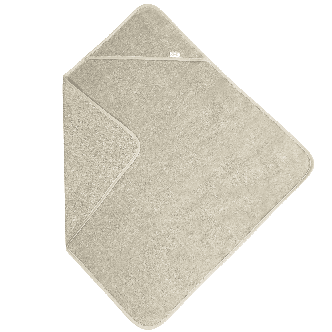 Heerlijk zachte badcape van 80x80cm van 100% katoen. In de kleur sandstone grey. Ook mogelijk om te borduren.