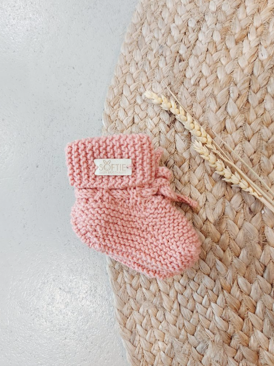 Handgemaakte merino wollen baby slofjes – zacht, warm en ademend