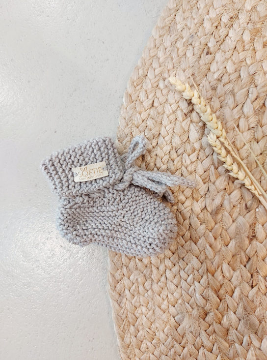 Handgemaakte merino wollen baby slofjes – zacht, warm en ademend
