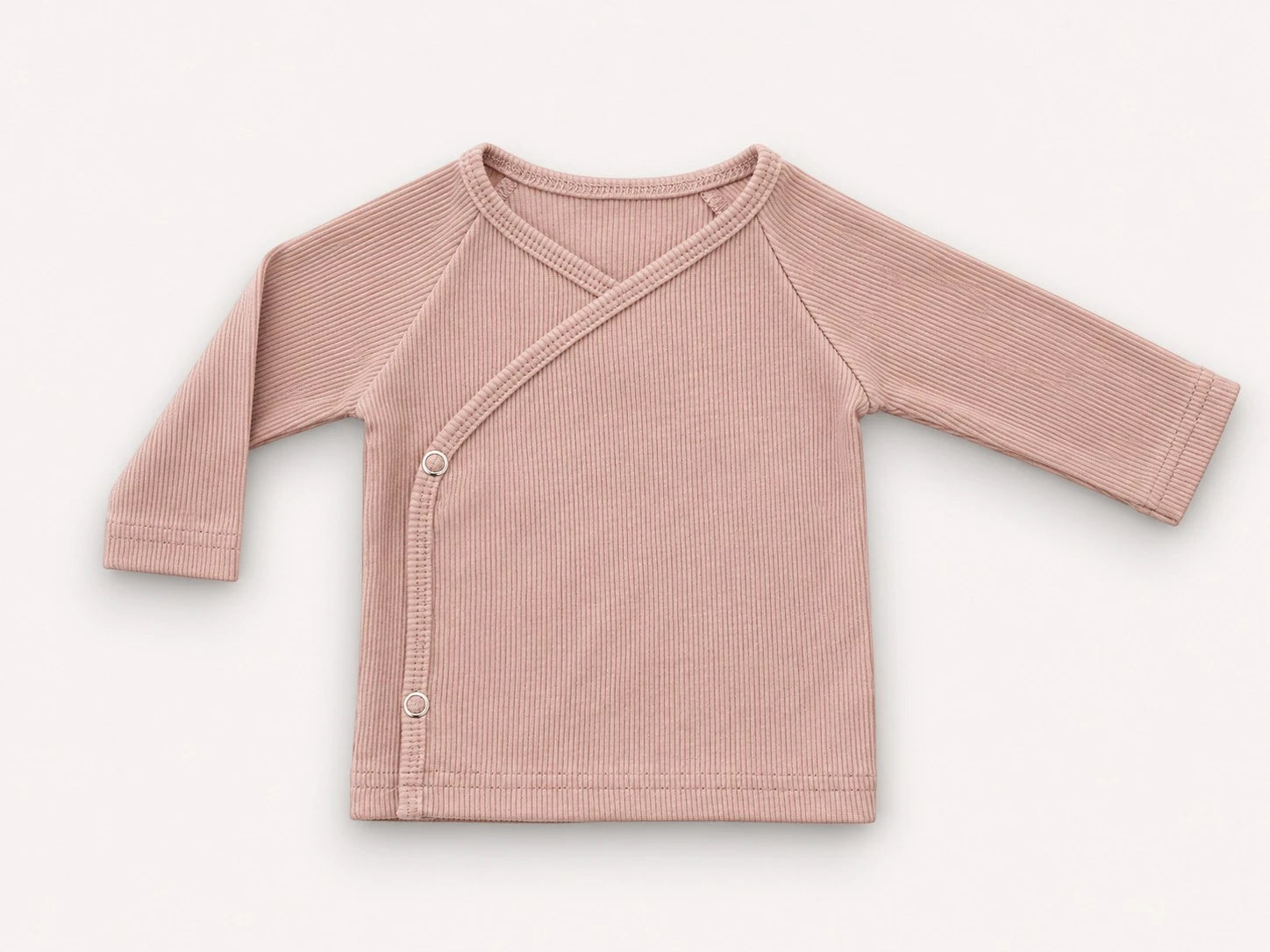 Barefoot baby licht roze overslagshirtje