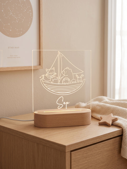 Gepersonaliseerd sterrenbeeld lampje met naam, een bijzonder en persoonlijk kraamcadeau voor een jongen of meisje.