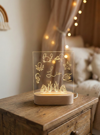 Gepersonaliseerde LED-lamp met Illustratie