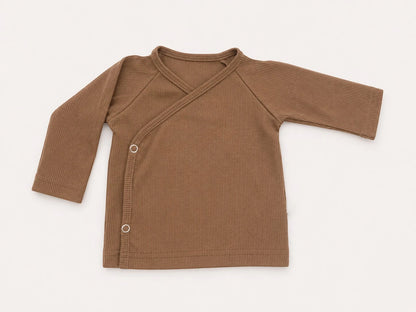 Baby overslagshirt – Cacao