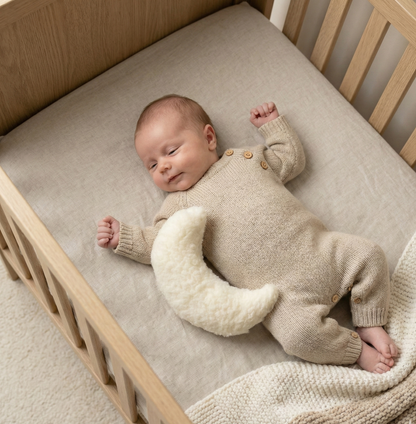 Handgemaakt warmtekussen Comfy Luna van extra zachte teddy wol