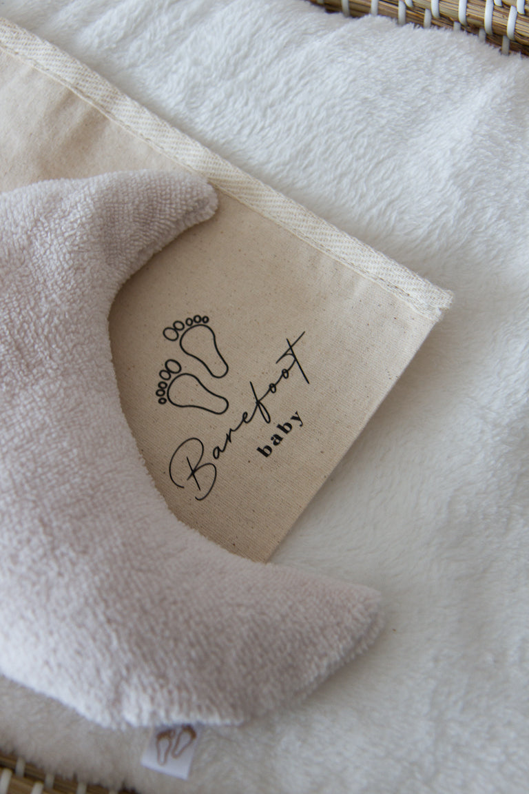 Comfy Luna warmtekussen voor baby’s met bamboo beige hoes in zachte neutrale tint