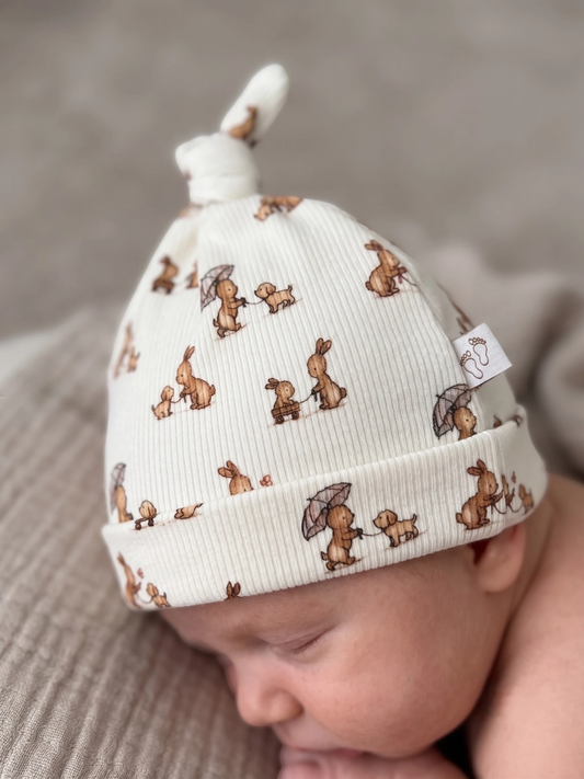 Baby mutsje – Konijn en hondje
