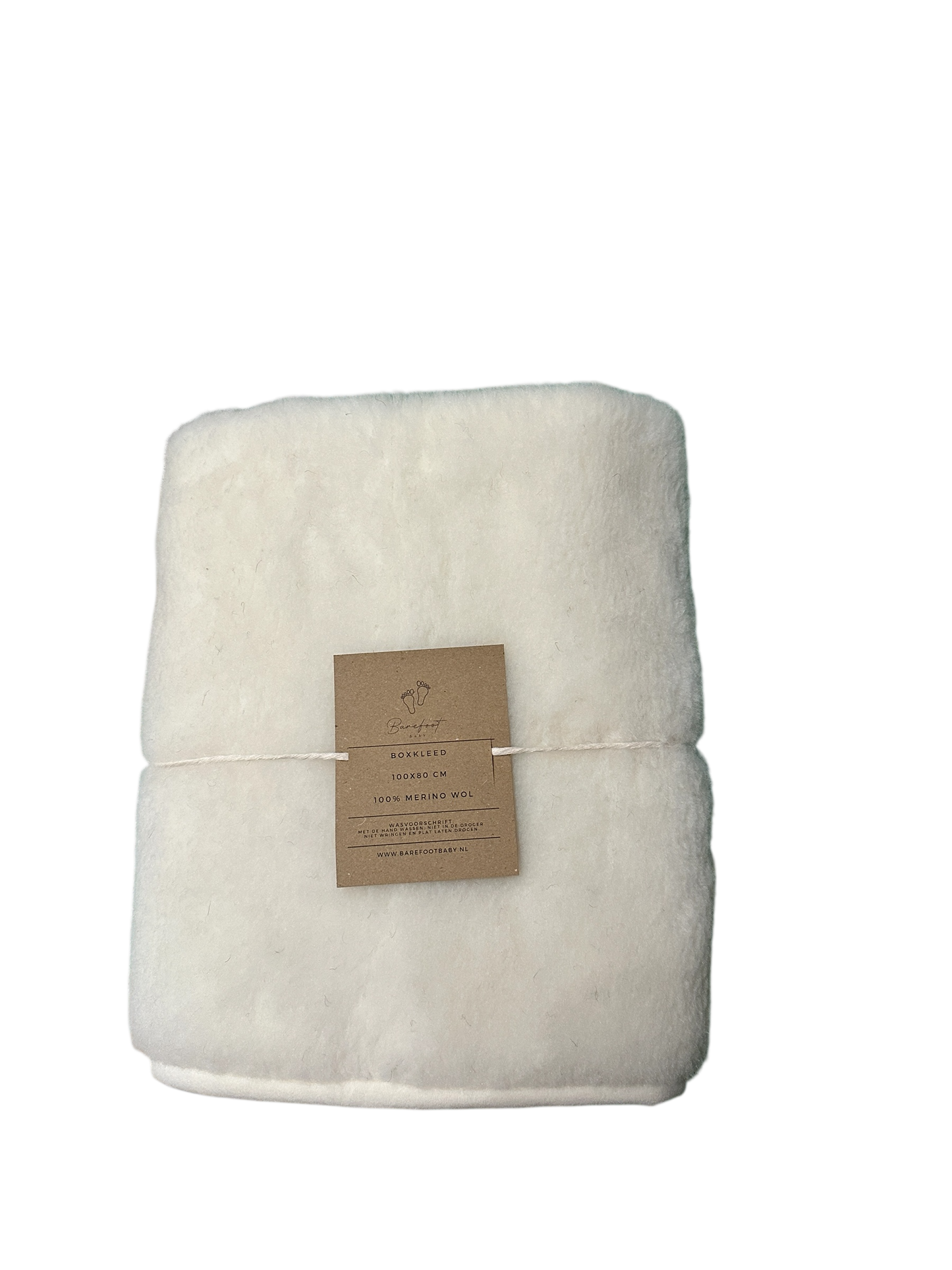 Merino wollen boxkleed van 100x80 cm in natuurlijke kleur, zacht en ademend boxkleed voor baby’s