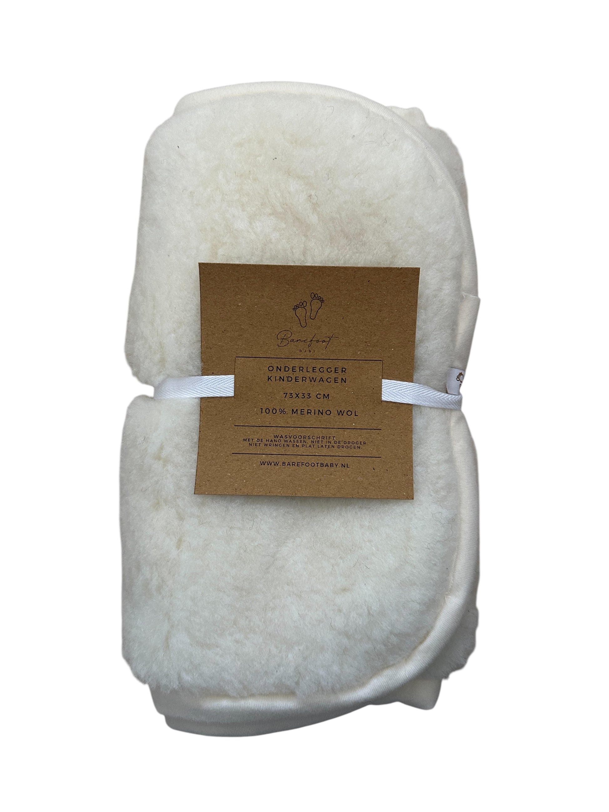 Merino wollen kinderwagen onderlegger 73×33 cm, handgemaakt en temperatuurregulerend – Barefoot Baby