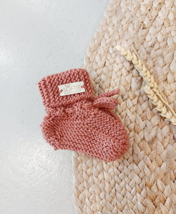 Handgemaakte merino wollen baby slofjes – zacht, warm en ademend