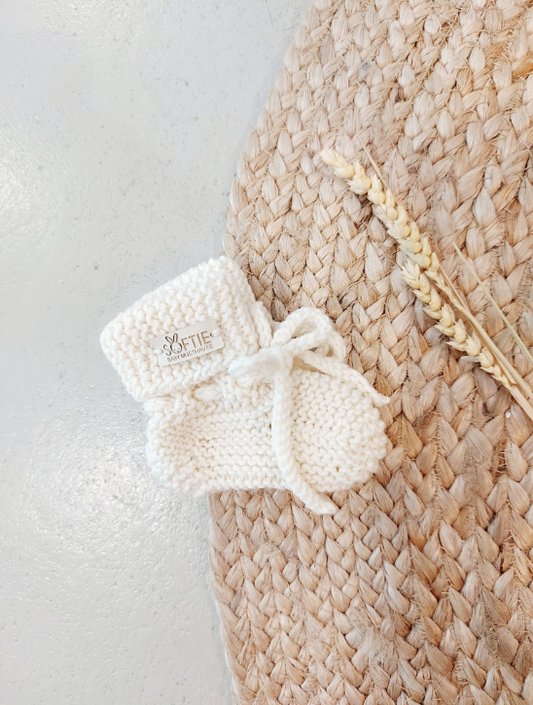 Handgemaakte merino wollen baby slofjes – zacht, warm en ademend