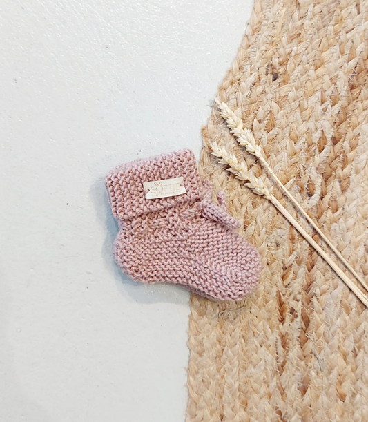 Handgemaakte merino wollen baby slofjes – zacht, warm en ademend