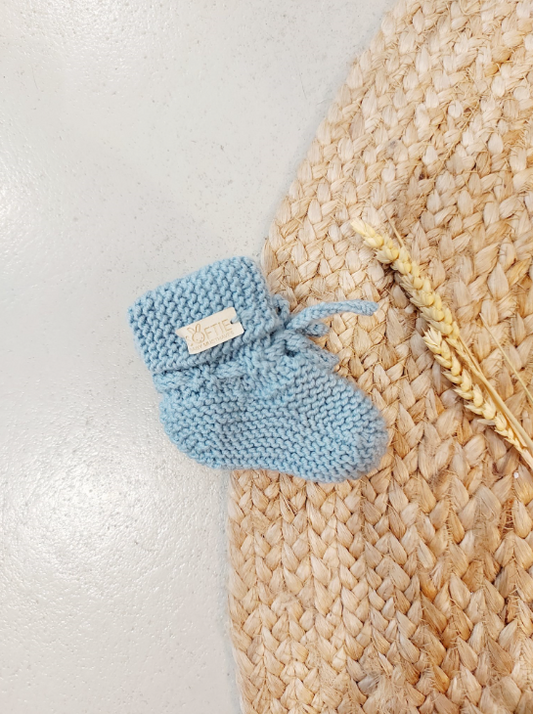 Handgemaakte merino wollen baby slofjes – zacht, warm en ademend