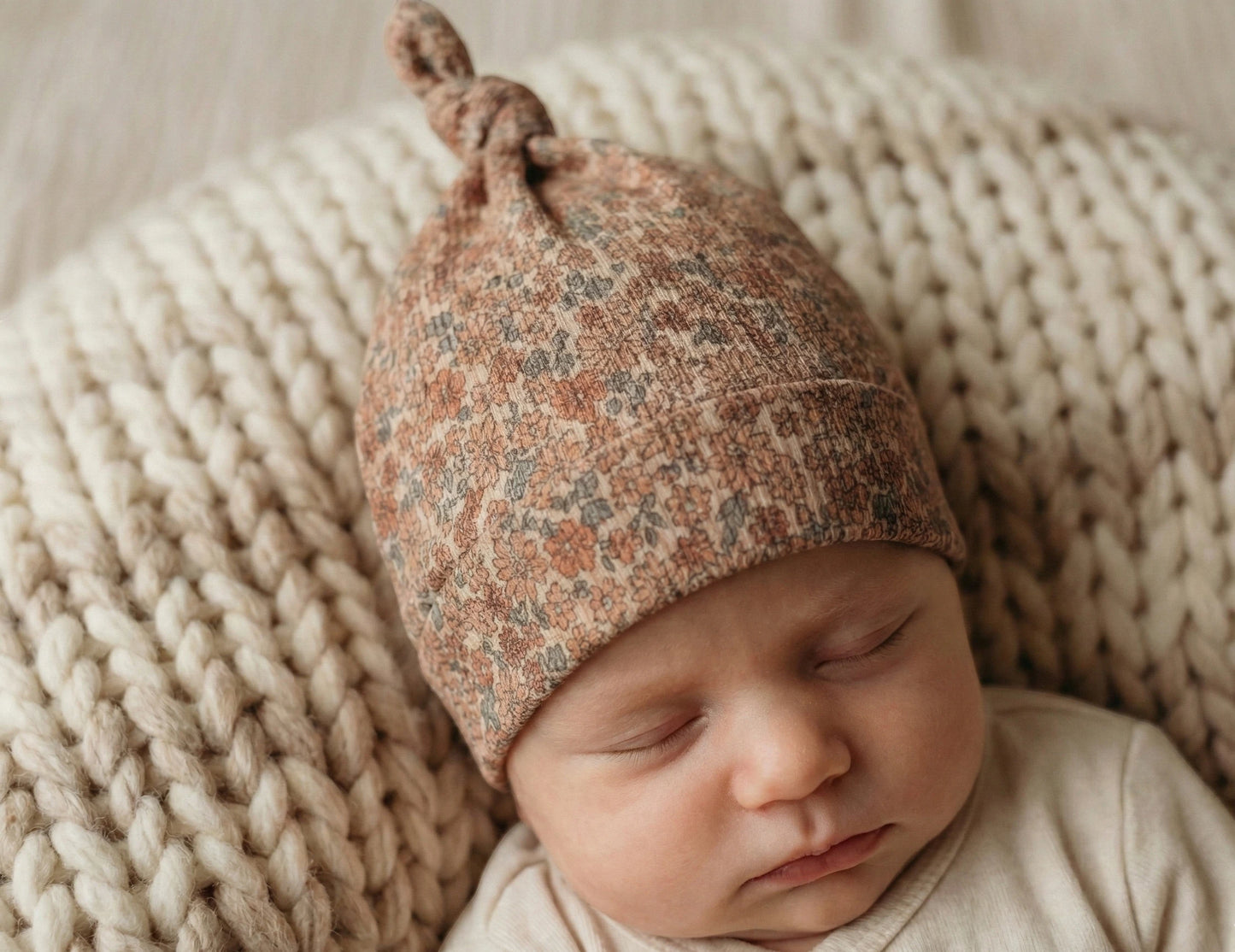 Mutsje baby lieve kleine bloem 0-6 maanden Barefoot Baby
