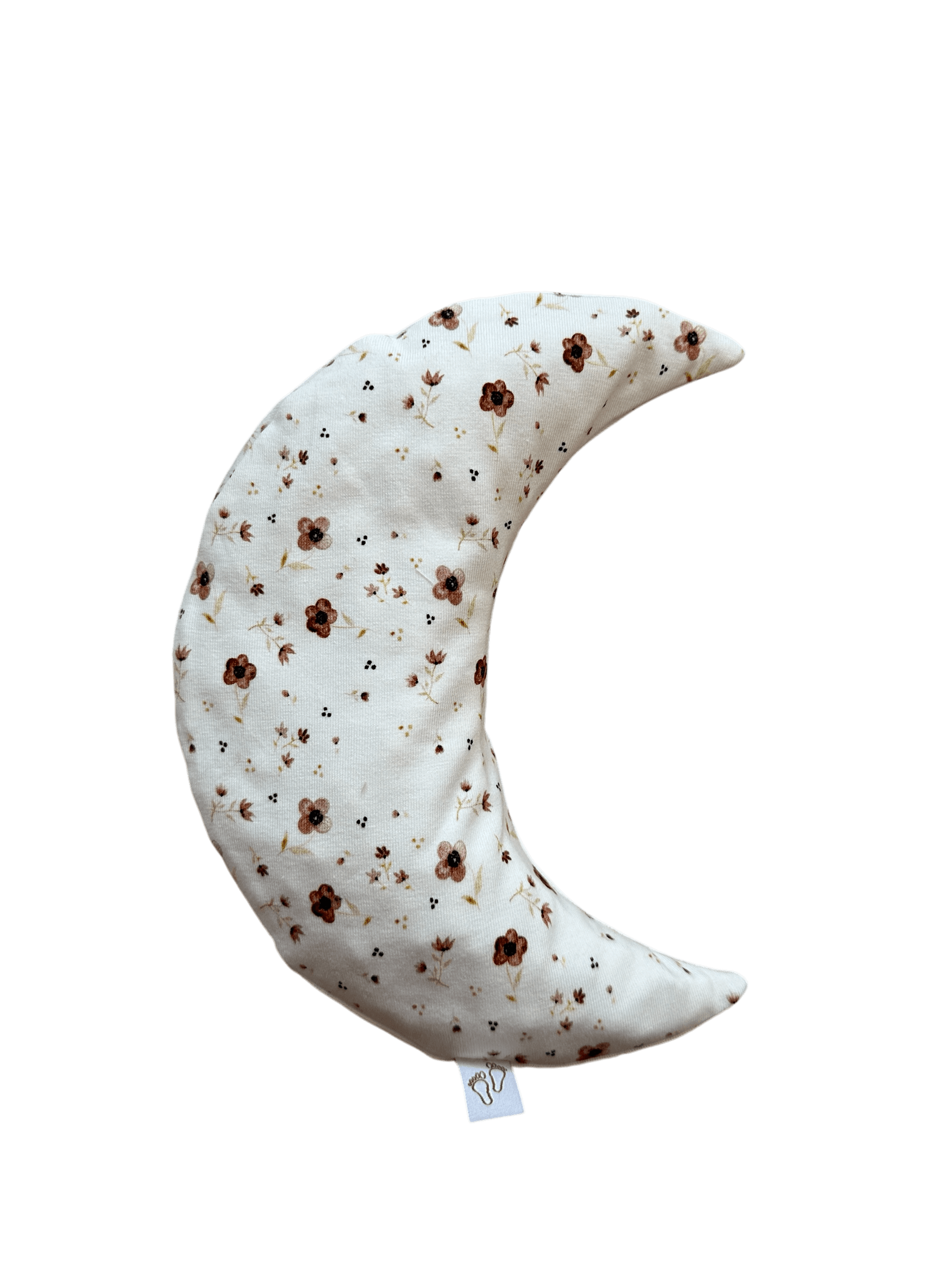 Een handgemaakt maanvormig warmtekussen gevuld met biologisch gereinigde kersenpitten. Het warmtekussen is gemaakt van zachte, duurzame stoffen, waaronder OEKO-TEX en GOTS-gecertificeerd katoen en heerlijk zachte merino wol. Perfect voor het verlichten van buikkrampjes bij baby's, ondersteuning bij borstvoeding en ontspanning voor mama. Verkrijgbaar in verschillende stijlvolle prints.